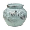 FLORERO TERRACOTA AZUL