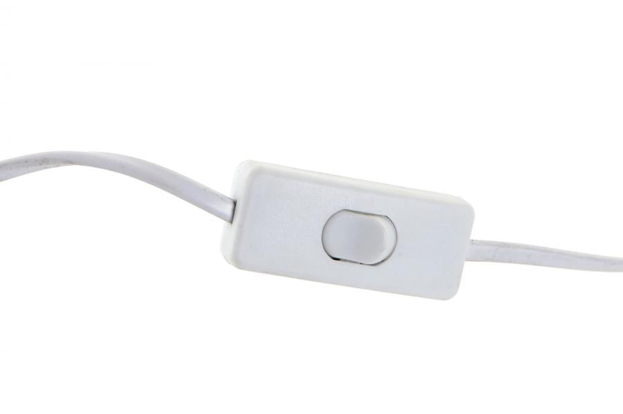 Lampara Sobremesa Metal Poliester 25X25X63 Blanco