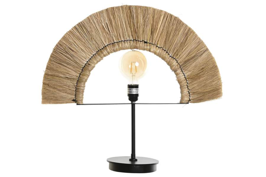 Lampara Sobremesa Yute Hierro 57X17X52 Natural