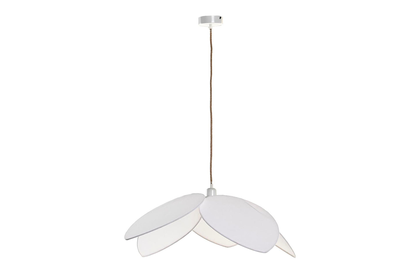 Lampara Techo Metal Lino 70X70X16 5 Hojas Blanco