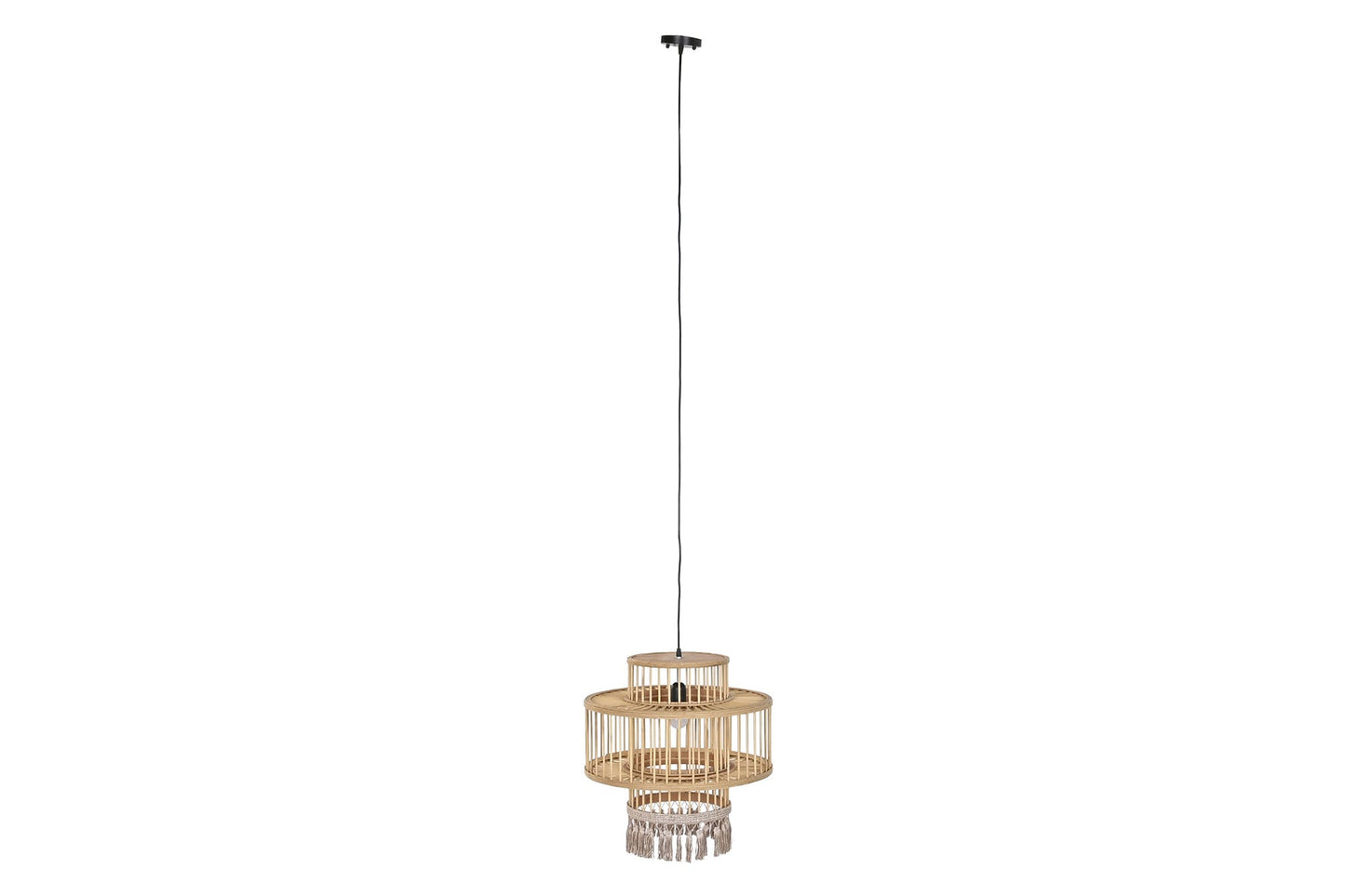 Lampara Techo Ratan Poliester 45X45X46 Flecos
