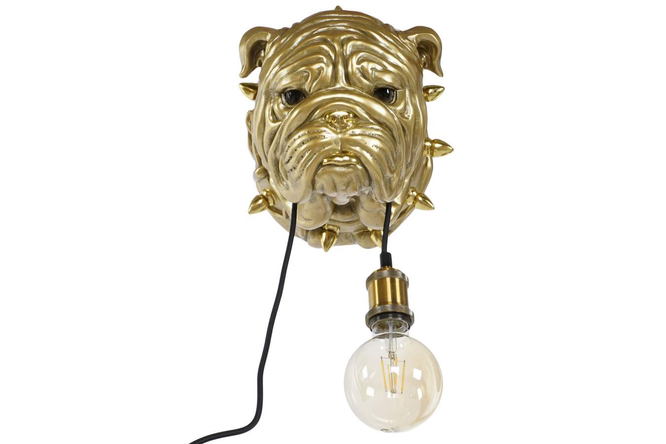 Lampara Aplique Resina 25X23X29 Bulldog Dorado