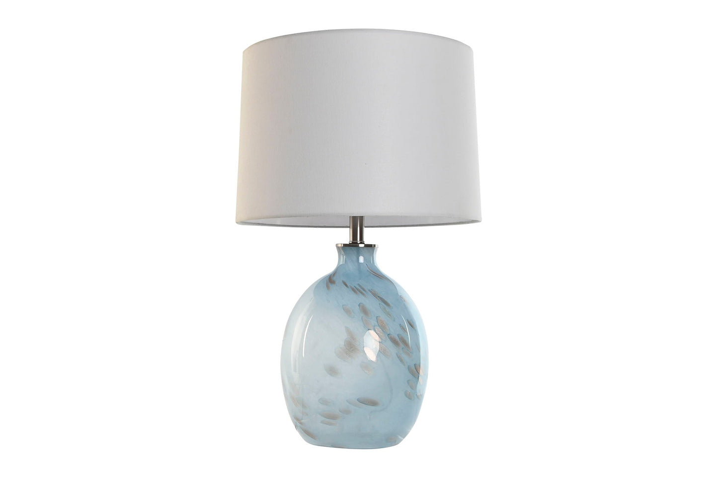 Lampara Sobremesa Cristal Lino 40X40X66 Azul