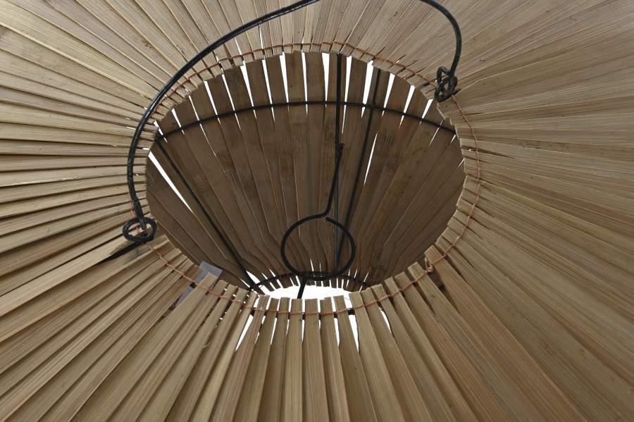 Pantalla Bambu 80X80X33 Techo Natural