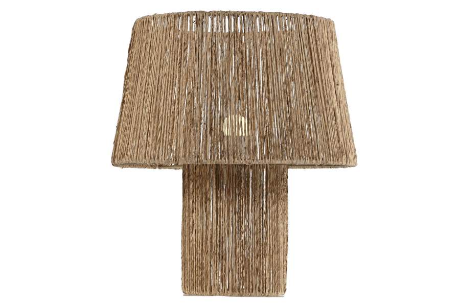 Lampara Sobremesa Yute Metal 37X37X42 Natural