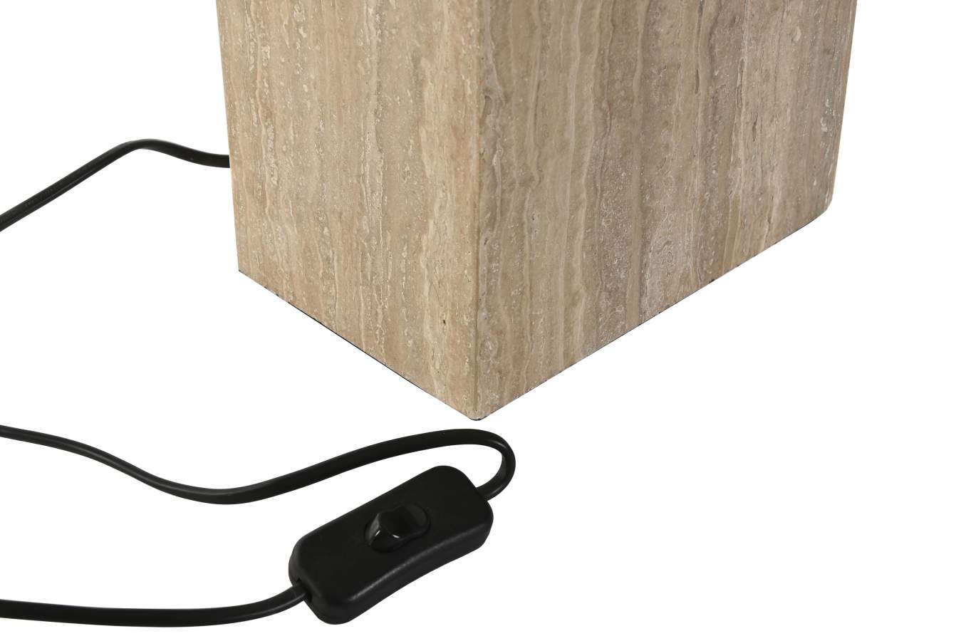 Lampara Sobremesa Marmol Algodon 40X40X59 Beige