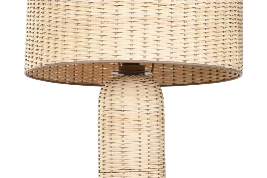 Lampara Pie Ratan 50X50X148 Beige