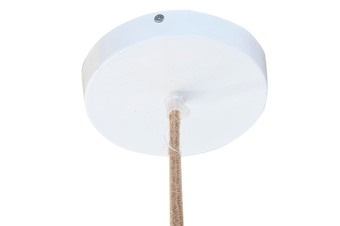 Lampara Techo Yute Metal 40X40X50 Natural Marron