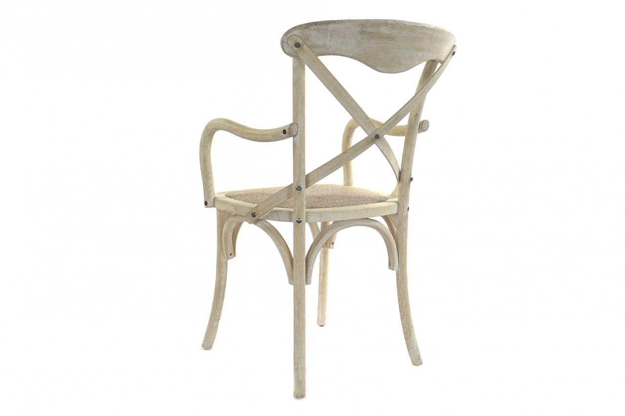 Silla Olmo Ratan 55X47X92 Crossback Envejecido