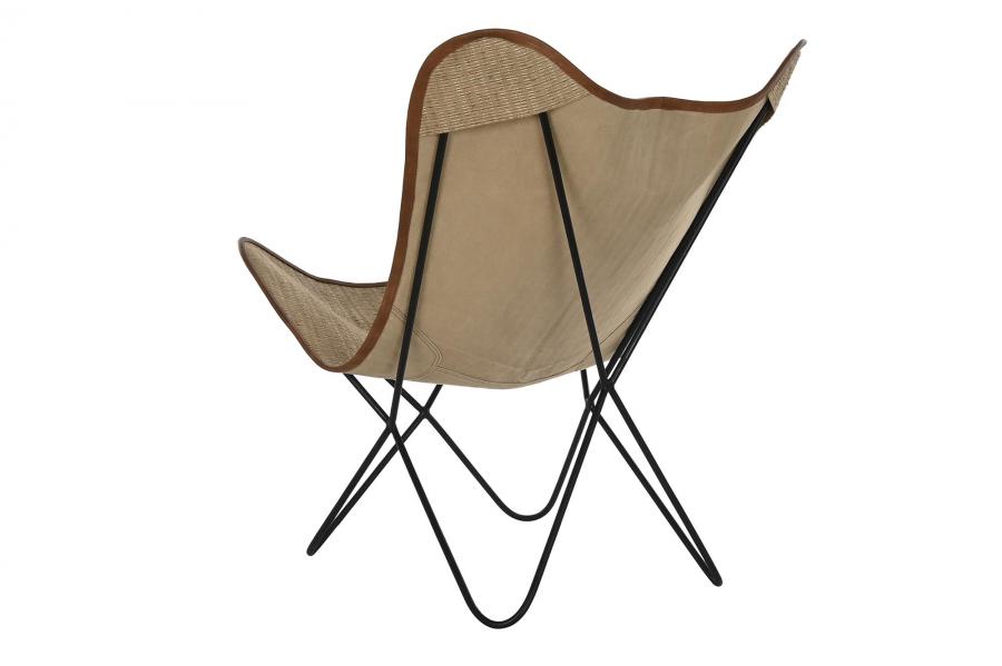 Silla Metal Ratan 74X78X92