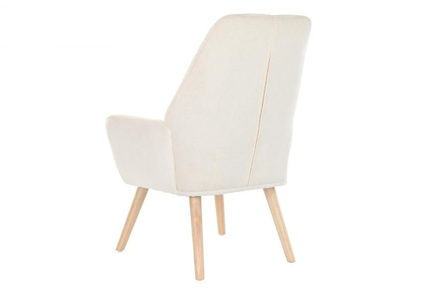Butaca Poliester Madera 65X75X96 Crema