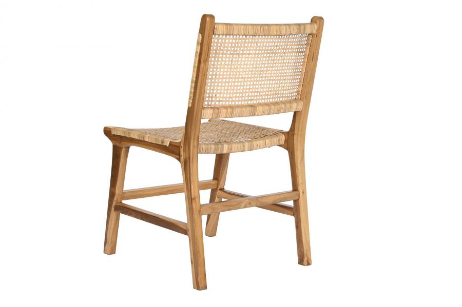 Silla Teca Ratan 51X55X86 Marron Claro