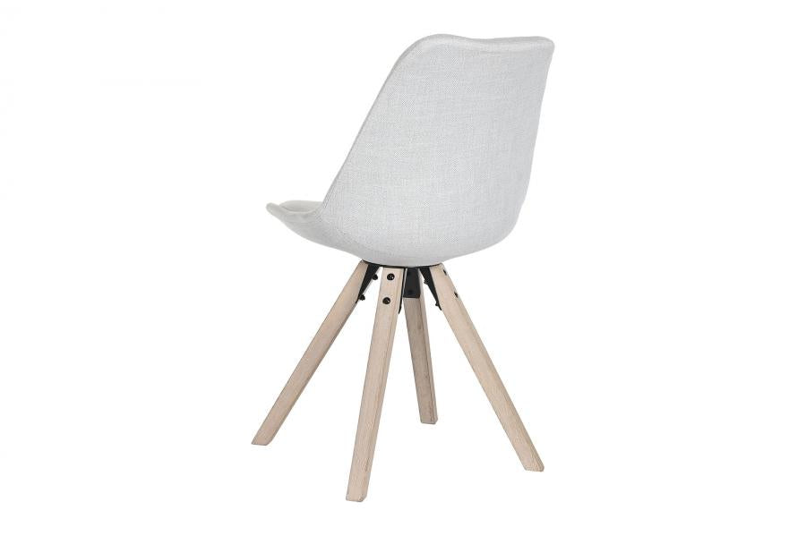 Silla Roble Poliester 48X55X84 Gris Claro