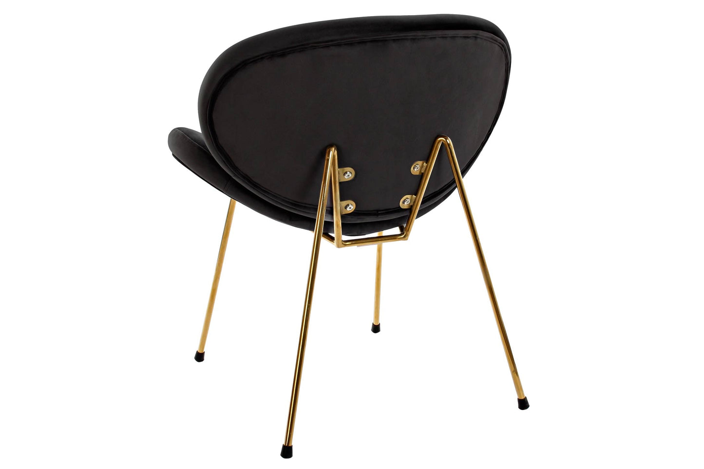 Silla Poliester Metal 62X58X73 Terciopelo Negro