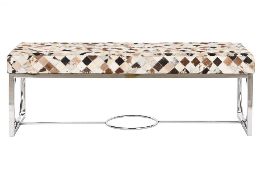 Descalzadora Piel Acero 122X41X44 Rombos Camel
