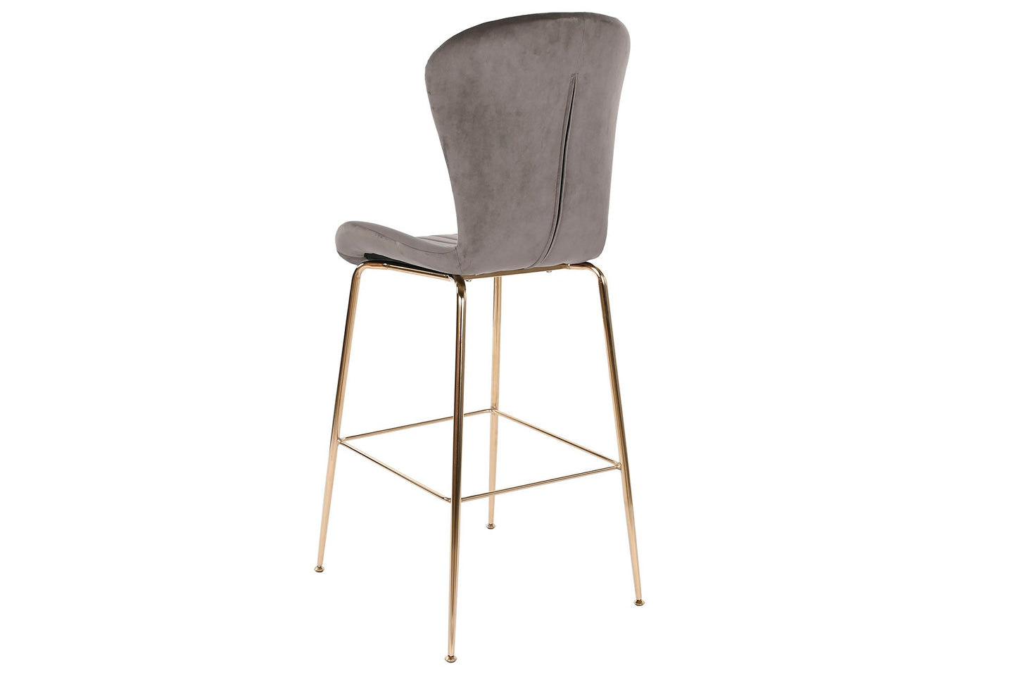 Taburete Poliester Metal 55X53X102 Gris Claro
