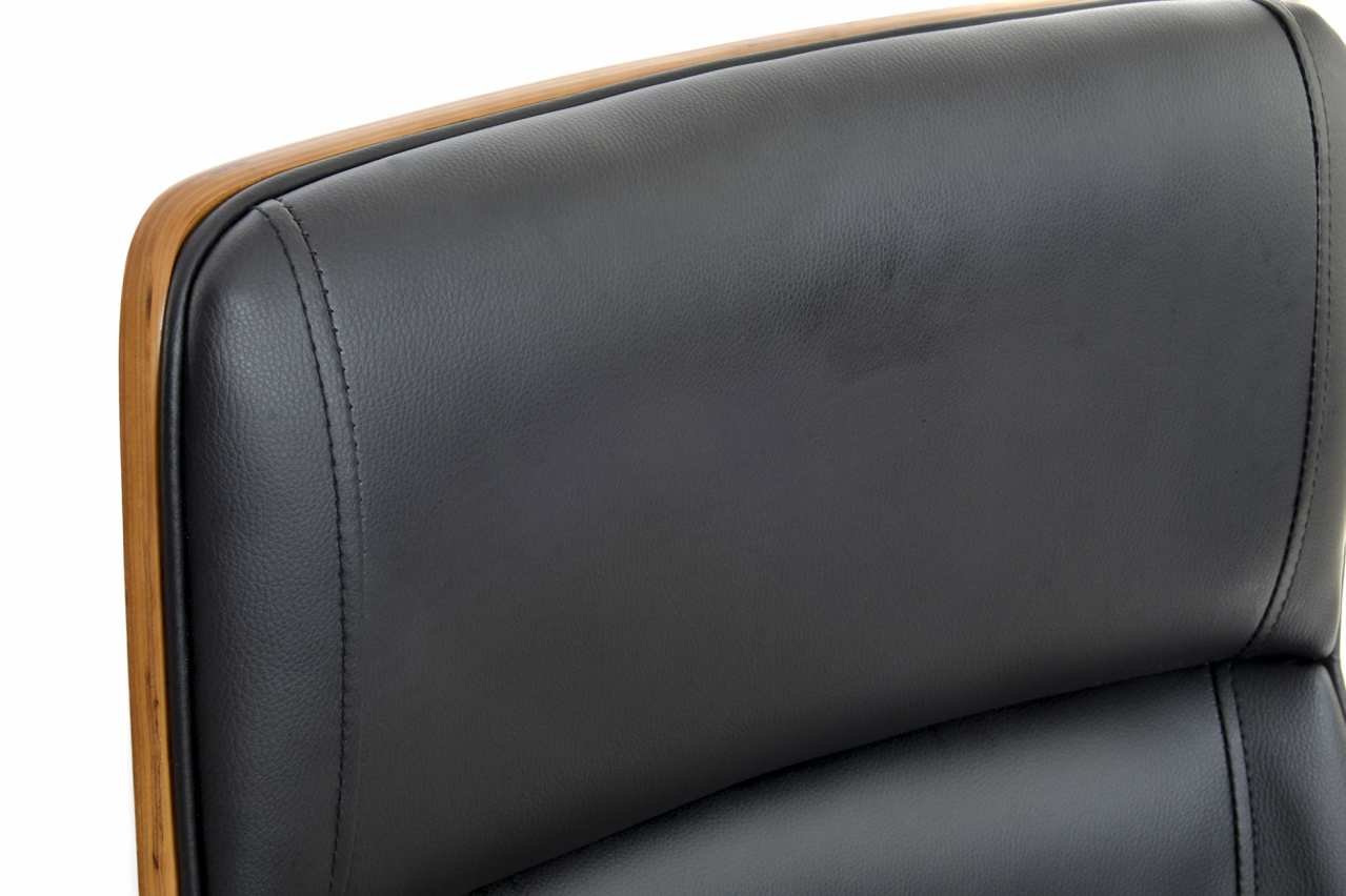 Silla Pu Nogal 60X65_5X118 Ajustable Cromado Negro