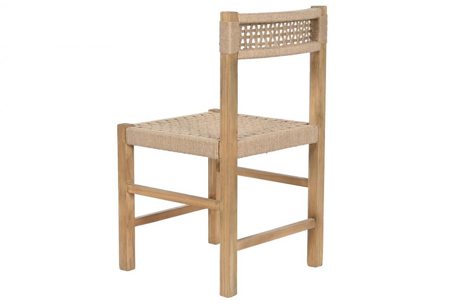 Silla Pino Yute 45X45X82 Natural Marron Claro
