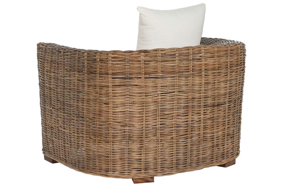 Sillon Ratan 100X78X68 Con Cojines Algod N Natural