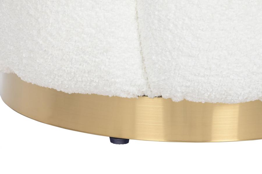 Reposapies Poliester Metal 65X65X35 Bucle Blanco