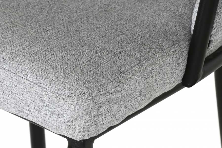 Taburete Poliester Metal 47X44X104 Trenzado Gris