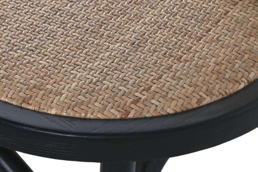 Silla Olmo Ratan 40X42_5X89 Apilable Negro