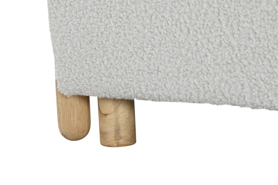 Sillon Poliester Madera 81X78X82 Bucle Blanco