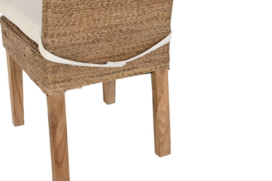 Silla Fibra Teca 47X56X100 Incluye Cojin Natural
