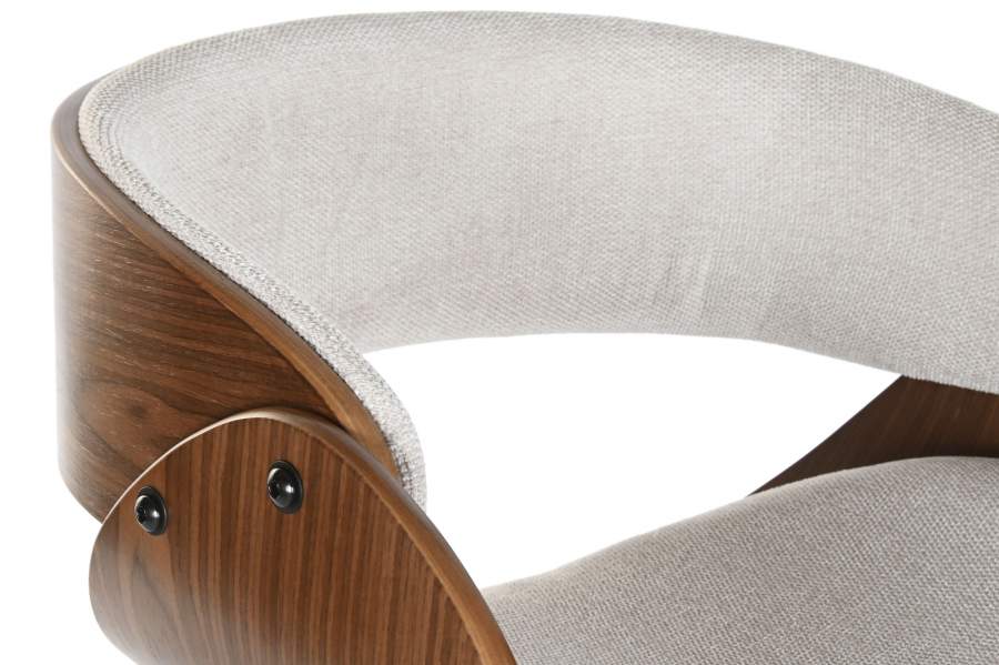 Taburete Poliester Nogal 54X53X101_5 Ajustable