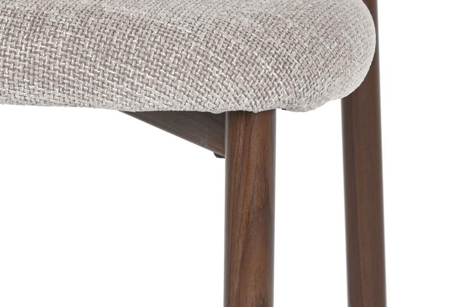 Silla Metal Poliester 54X52X78 Simil Madera Beige