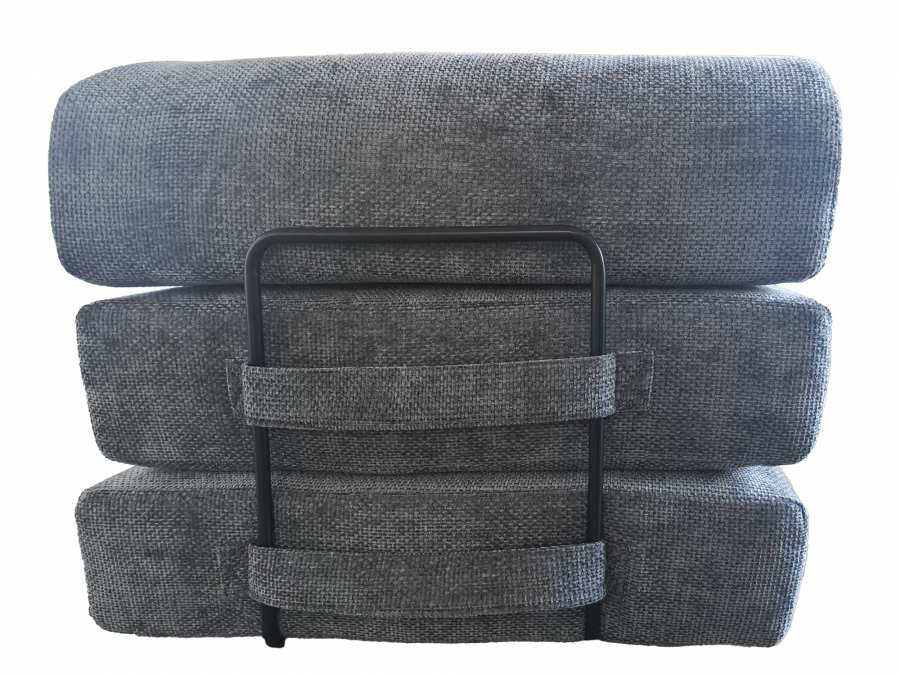 Sofa Foam Metal 200X90X64 Gris Claro