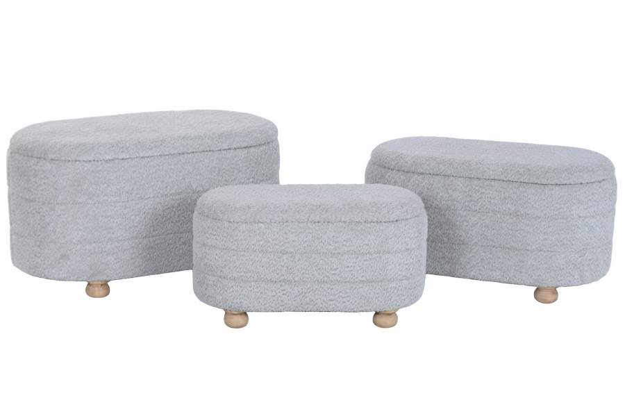Descalzadora Set 3 Poliester Madera 82X48X45 Verde