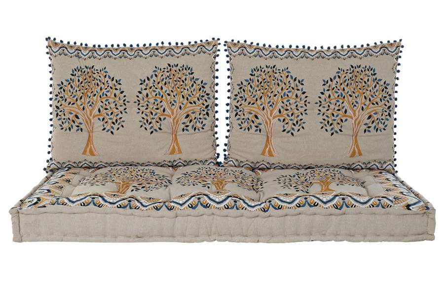 Sillon Set 4 Algodon 145X76X1 Arbol Desgastado