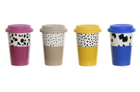 TAZA PORCELANA PARA LLEVAR ANIMAL PRINT