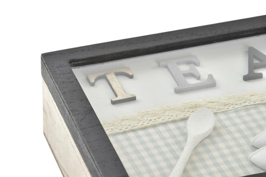 CAJA INFUSIONES MADERA CRISTAL 17X17X6 CAFE VICHY