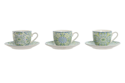 TAZA SET + PLATO PORCELANA 8,5X6X5 90 ML
