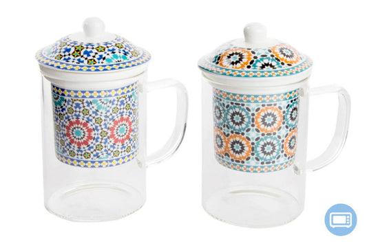 MUG INFUSIONES CRISTAL 300ML AZULEJOS