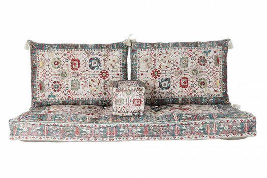 Sillon Set 4 Algodon 155X76X65 Doble Multicolor
