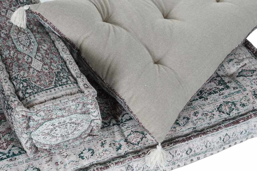 Sillon Set 4 Algodon 155X76X65 Desgastado Verde