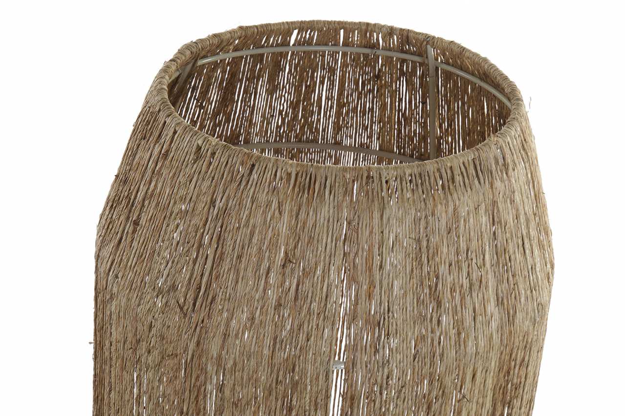 Lampara Pie Yute Metal 29X29X83 Lampara Natural