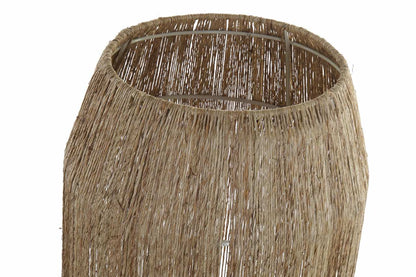Lampara Pie Yute Metal 29X29X83 Lampara Natural