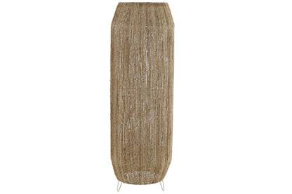Lampara Pie Yute Metal 29X29X83 Lampara Natural