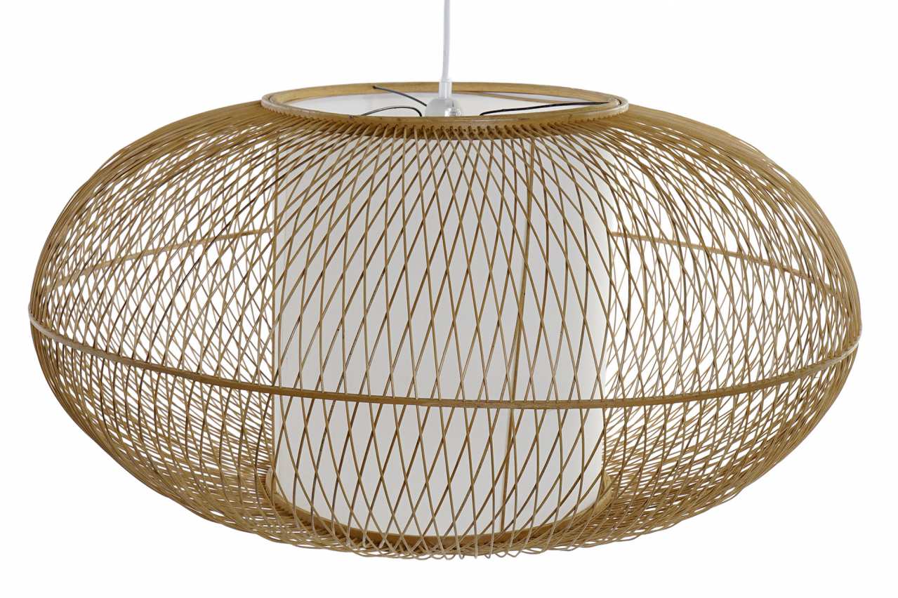 Lampara Techo Bambu 83X83X40 Natural
