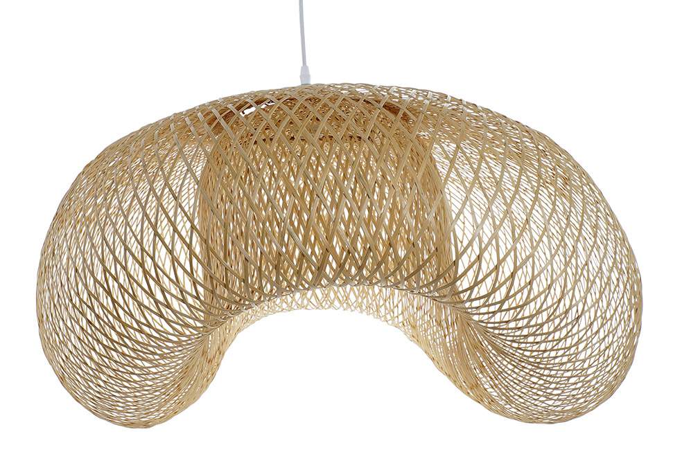 Lampara Techo Bambu 105X60X45 Doble Natural