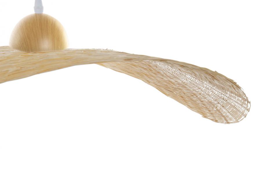 Lampara Techo Bambu 70X70X10 Pamela Natural