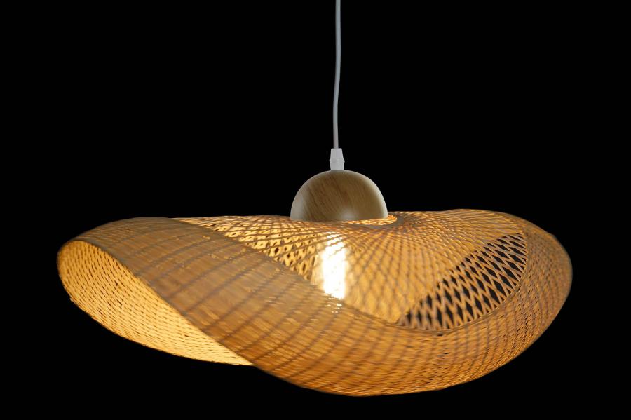 Lampara Techo Bambu 70X34X20 Pamela Natural Marron