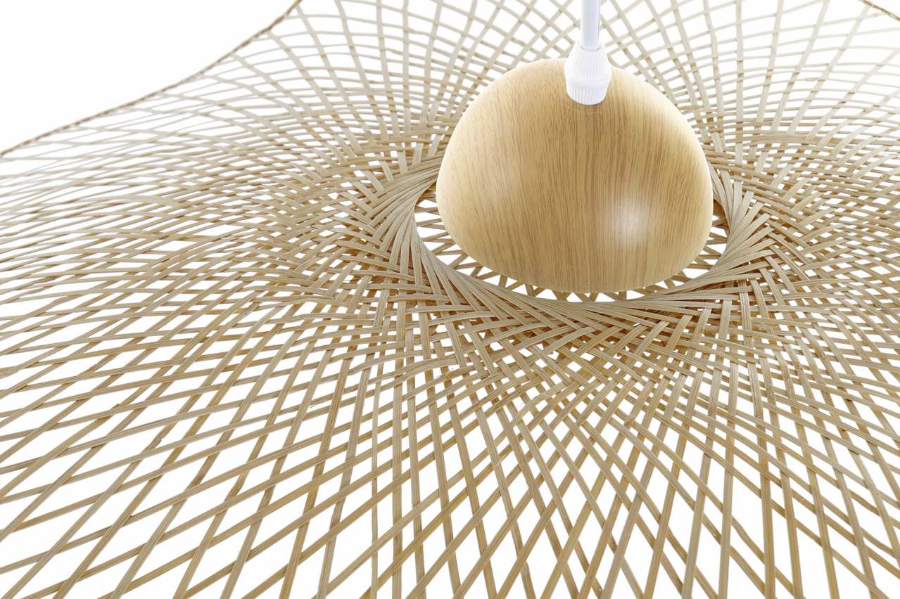 Lampara Techo Bambu 85X85X17 Pamela Natural