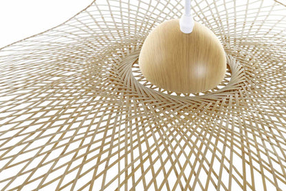 Lampara Techo Bambu 85X85X17 Pamela Natural