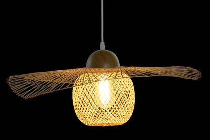 Lampara Techo Bambu 55X55X19 Pamela Natural