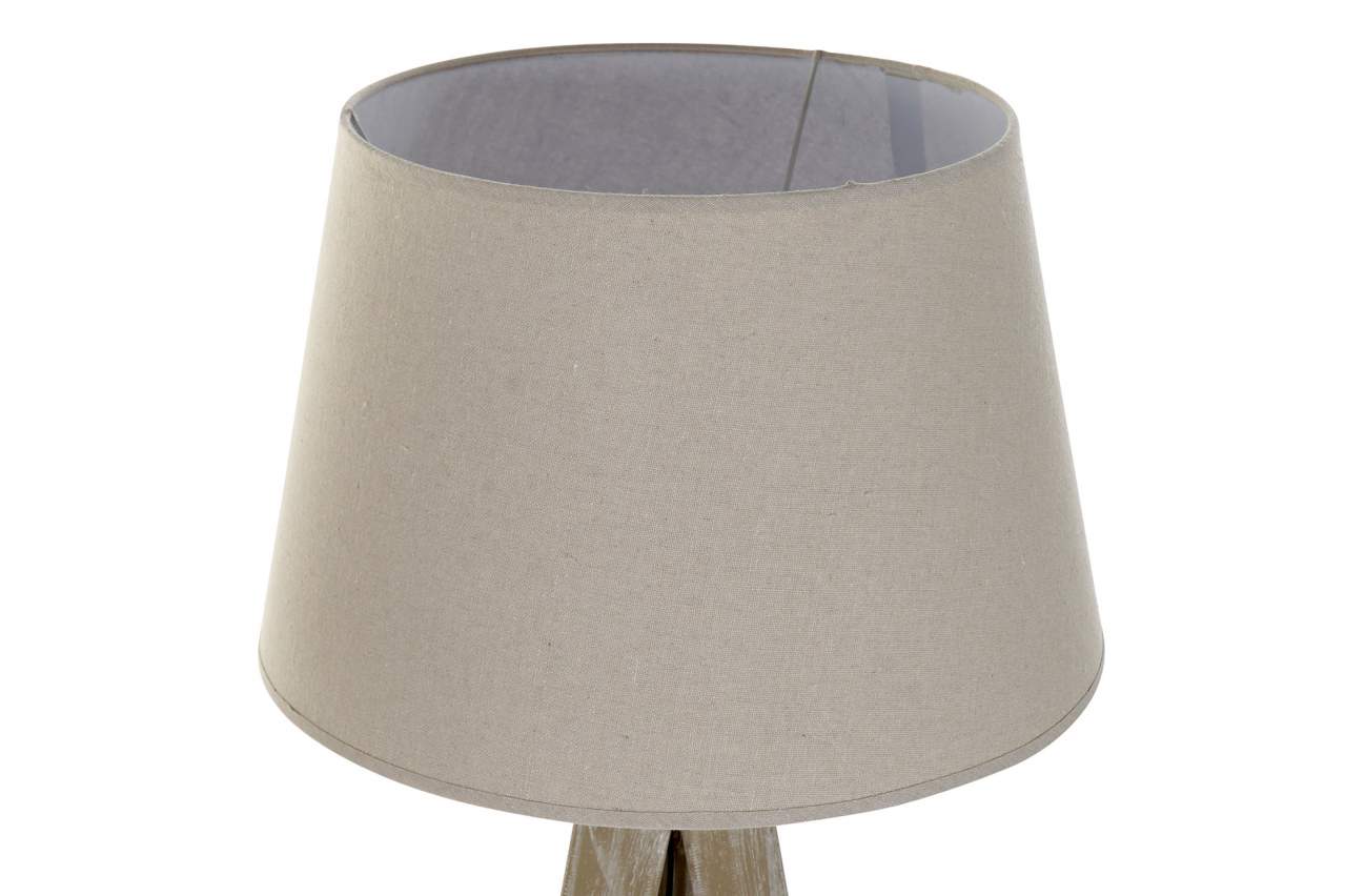 Lampara Pie Pino Lino 40X40X154 Tripode 2 Surt.